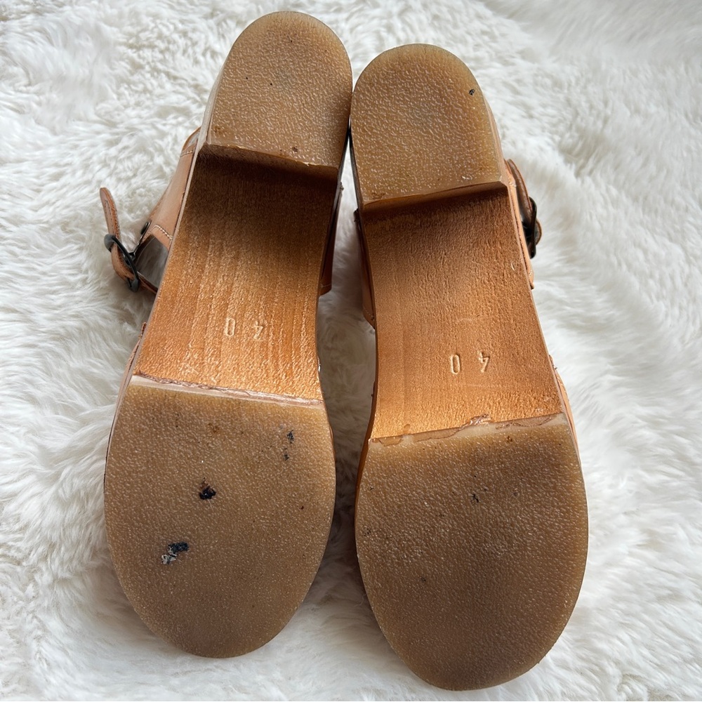 Swed2walk Vegan Leather Estelle Scandi Girl Swedish Clogs Cottagecore Lagenlook - Picture 4 of 5